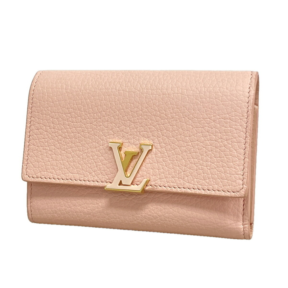 Louis Vuitton Tri-fold Wallet, Taurillon Leather, Portefeuille Capucines Comp...